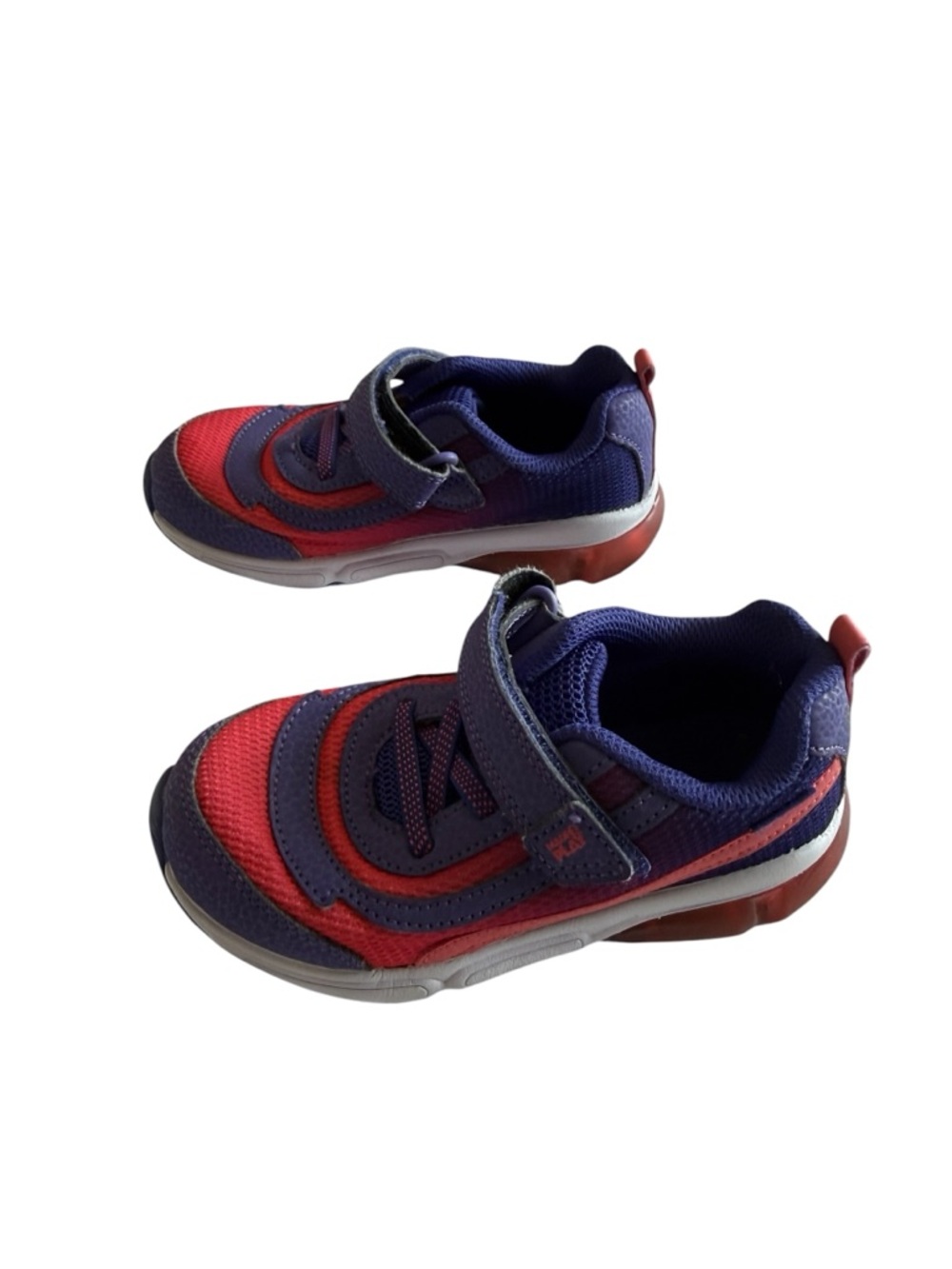 Stride Rite Purple and Red Kids Hook-and-Loop Sneakers